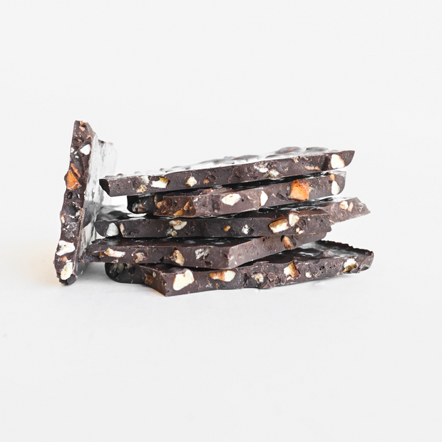 Dark Chocolate Pecan Orange Bark